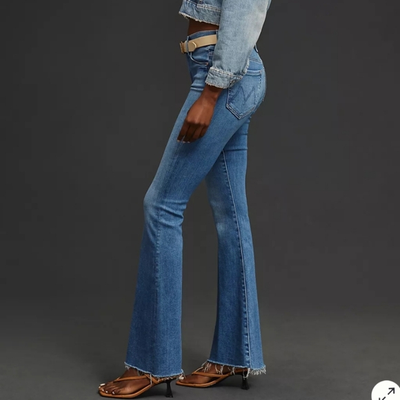 MOTHER The Weekender Fray Jeans A Groovy Kind Of Love Wash Wide